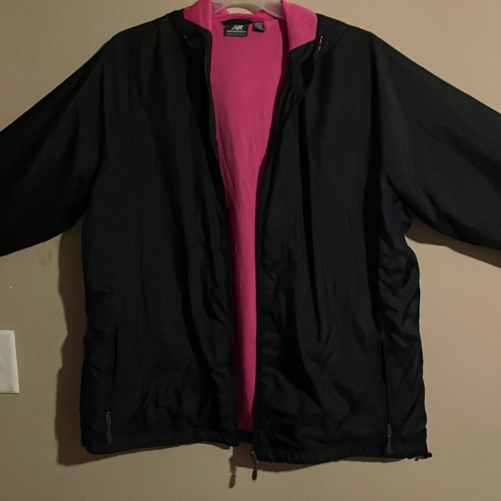 Black and Hot Pink Windbreaker